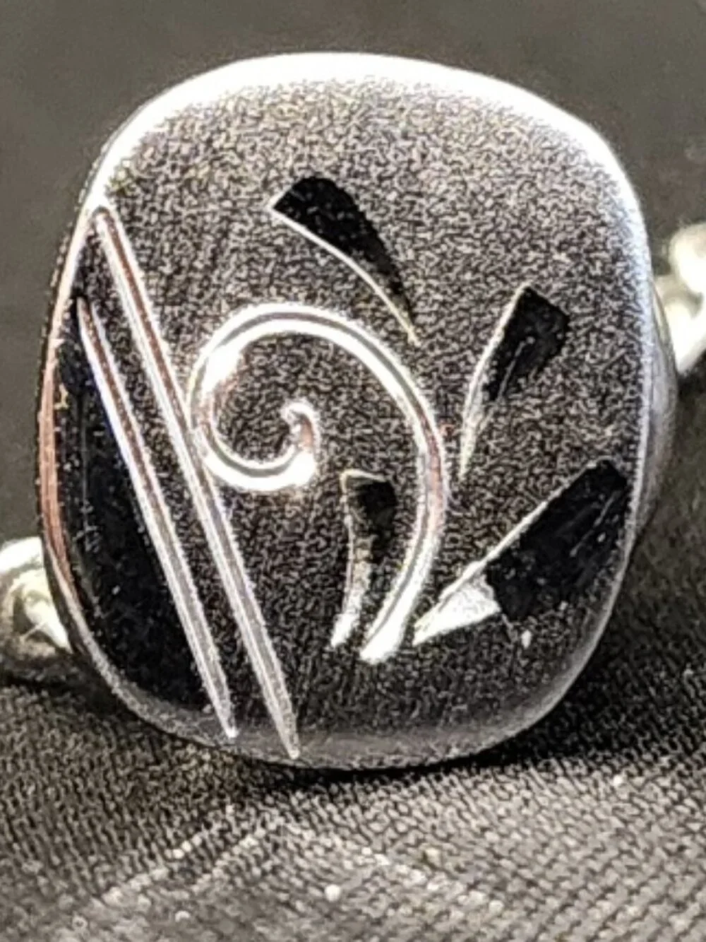 Vintage Sterling Silver Tie Pin with Chain by Mr. X